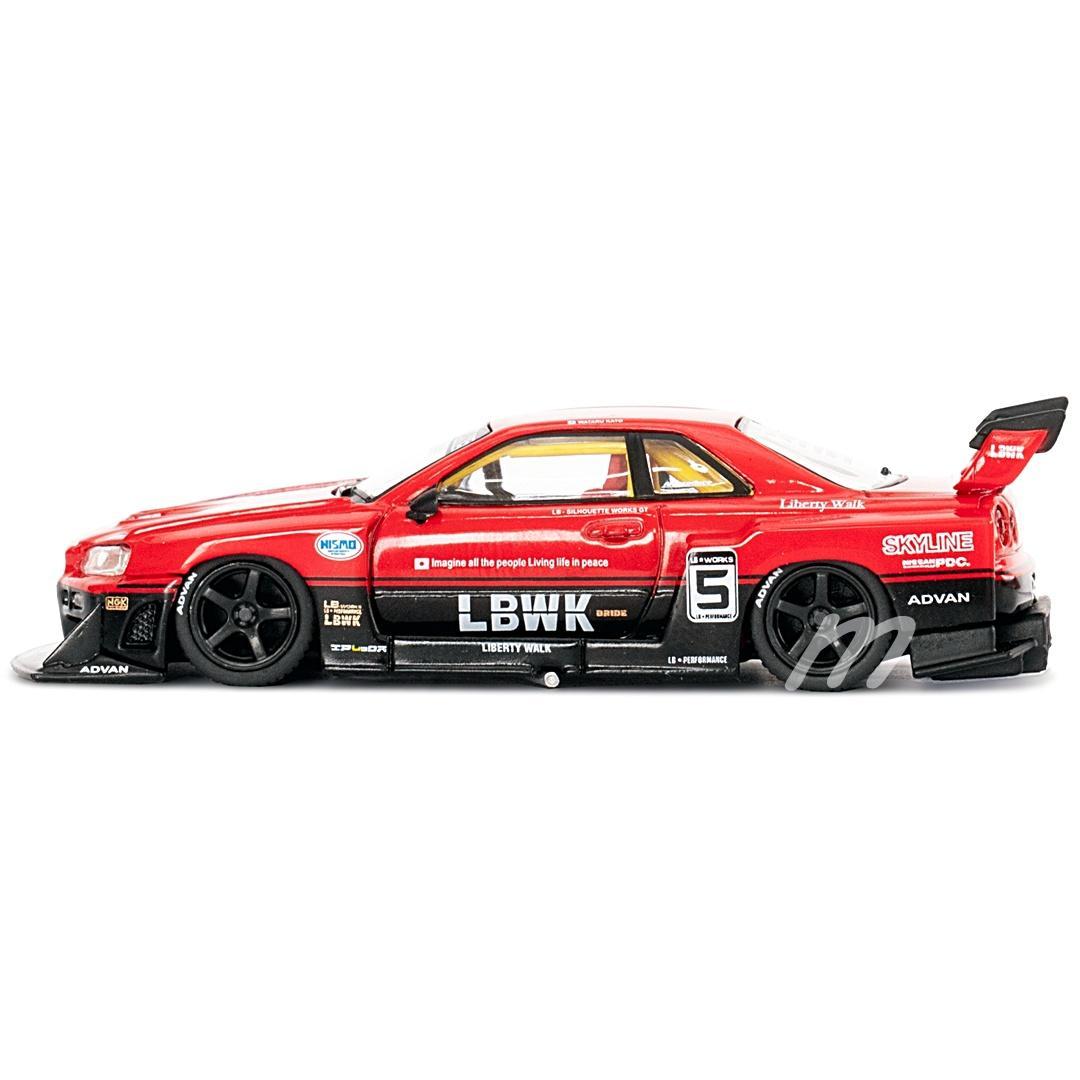 MINIGT ER34 スーパーシルエット スカイライン レッド/ブラック BL