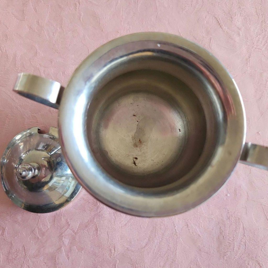 ステンレスカレールー入れ　シュガーポット　ミルクピッチャー　昭和レトロ　店舗