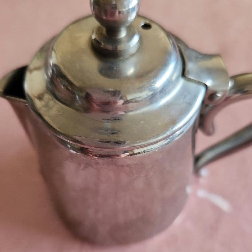 ステンレスカレールー入れ　シュガーポット　ミルクピッチャー　昭和レトロ　店舗