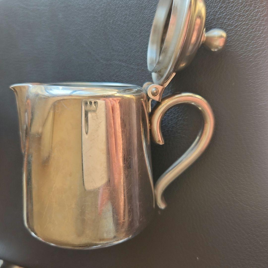 ステンレスカレールー入れ　シュガーポット　ミルクピッチャー　昭和レトロ　店舗