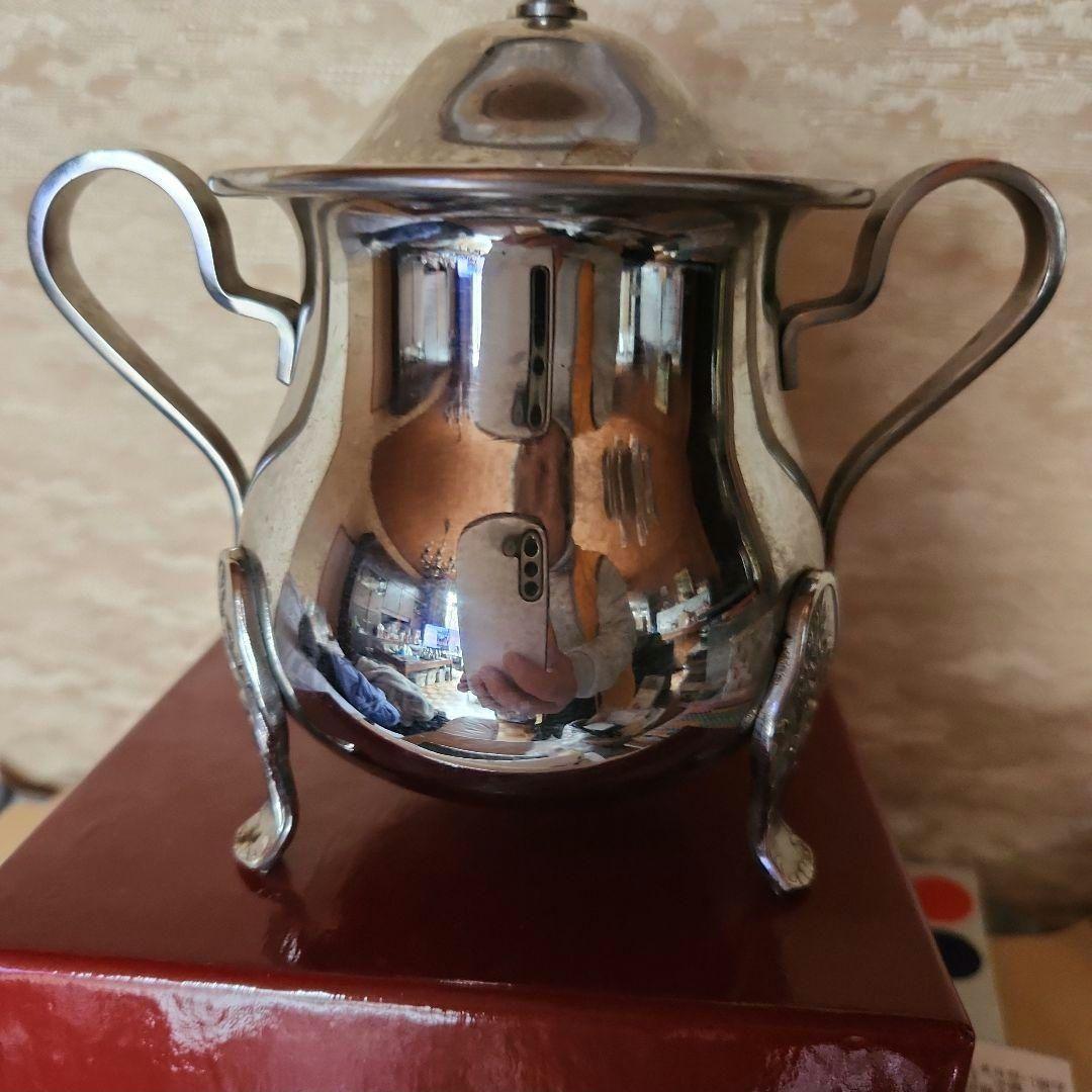 ステンレスカレールー入れ　シュガーポット　ミルクピッチャー　昭和レトロ　店舗