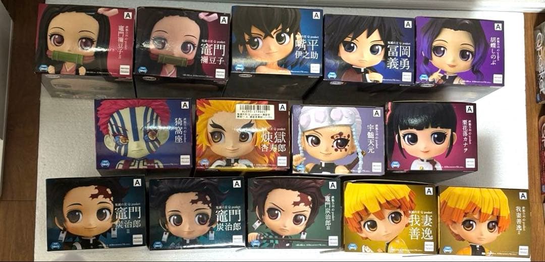 【箱あり】鬼滅の刃 Qposket フィギュア 14体セット