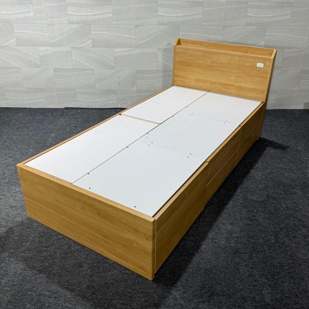 ニトリ シングル ベッドフレーム ジオチェスト 収納4つ 格安 d5666