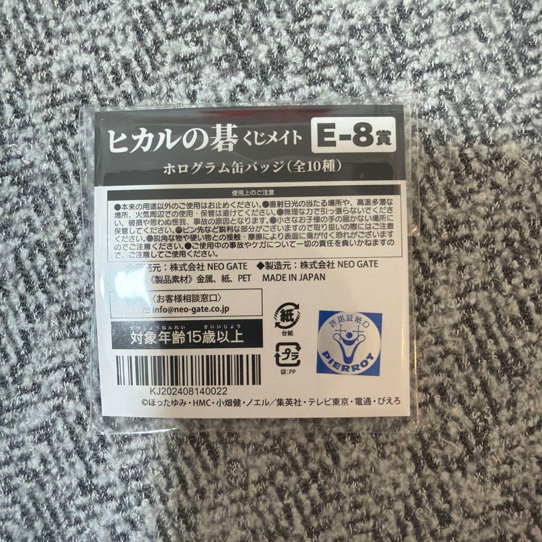ヒカルの碁　くじメイト　塔矢アキラ　缶バッジ