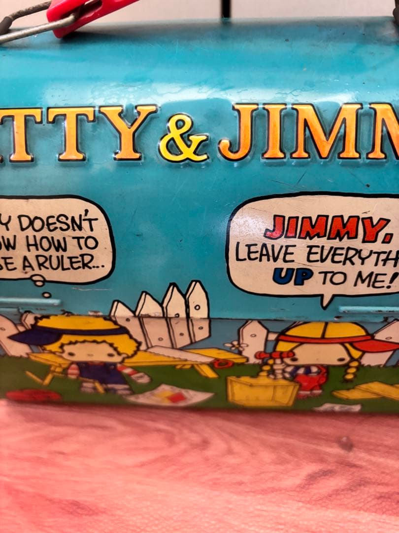 サンリオ　昭和レトロ　パティー&ジミー　当時物　トランク缶