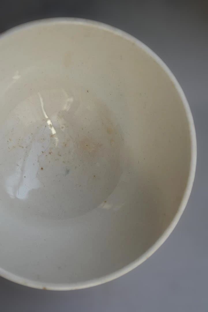 DIGOINサルグミンヌ　トーション柄のカフェオレボウル　フランスアンティーク