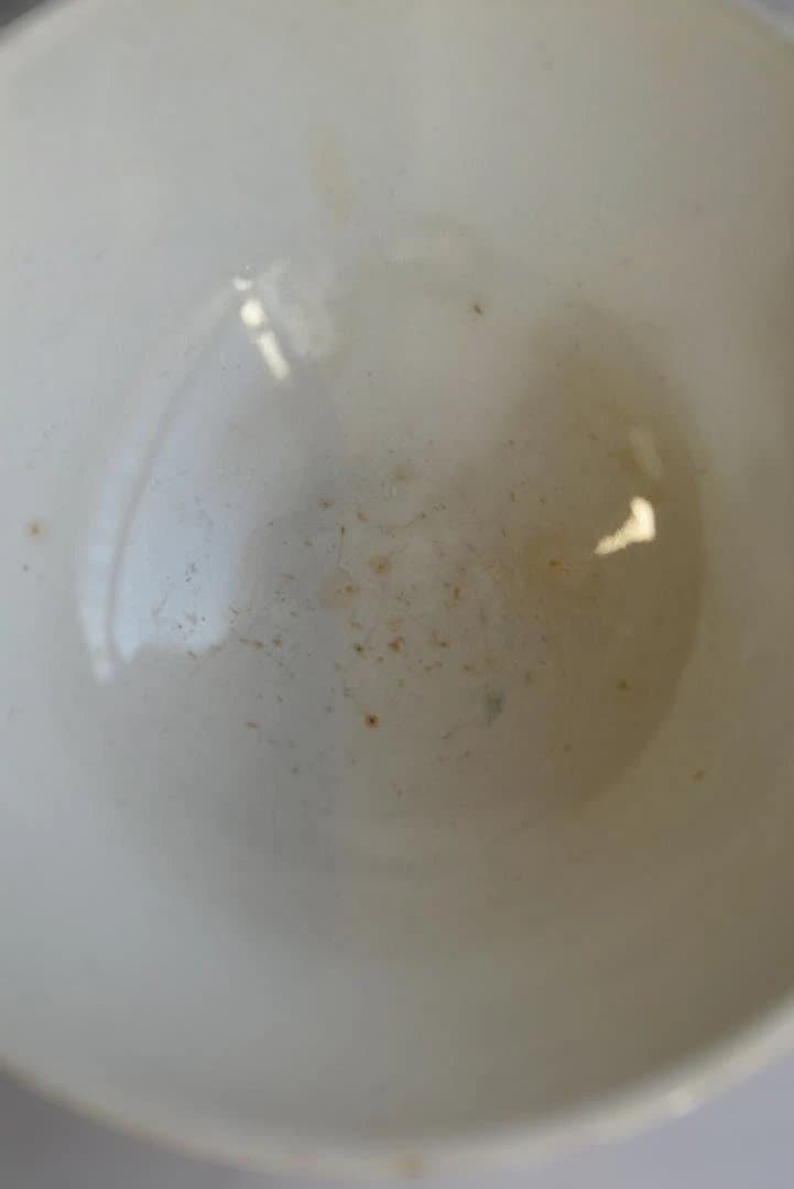 DIGOINサルグミンヌ　トーション柄のカフェオレボウル　フランスアンティーク