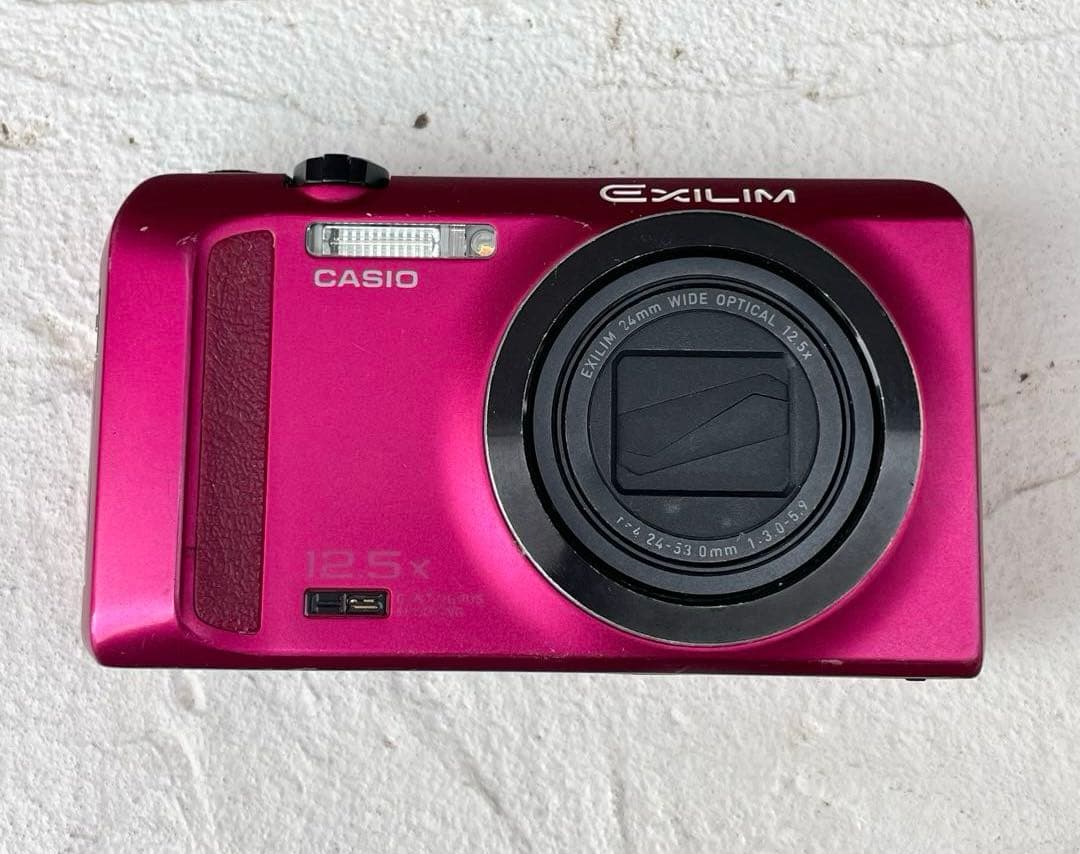 実写美⭕️【動作確認済】CASIO EXILIM EX-ZR200　ピンクレッド