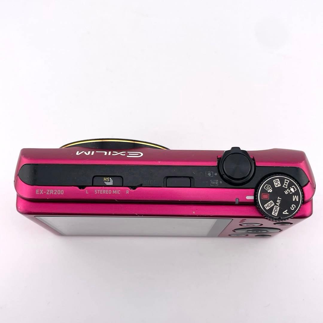 実写美⭕️【動作確認済】CASIO EXILIM EX-ZR200　ピンクレッド