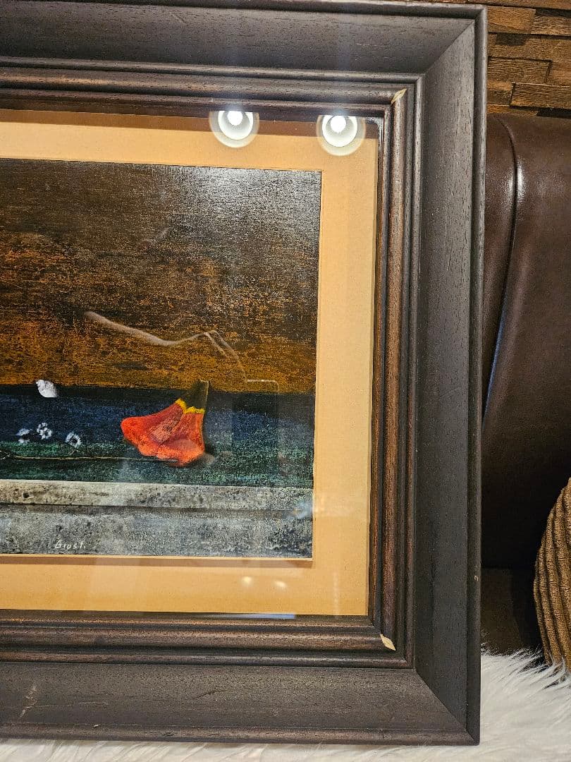 アルド・ジェスティ「PETALO ROSSO」F6号 油彩 板絵 額装 署名有