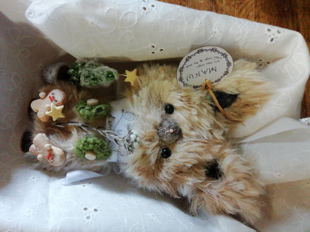 編みぐるみ♡茶色のねこ꒰ ᐢ⸝⸝•༝•⸝⸝ᐢ ꒱クリスマス