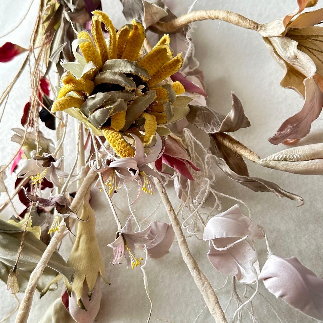 【染め布花】布染め花いろいろ　花束　リース　コサージュ　インテリア素材