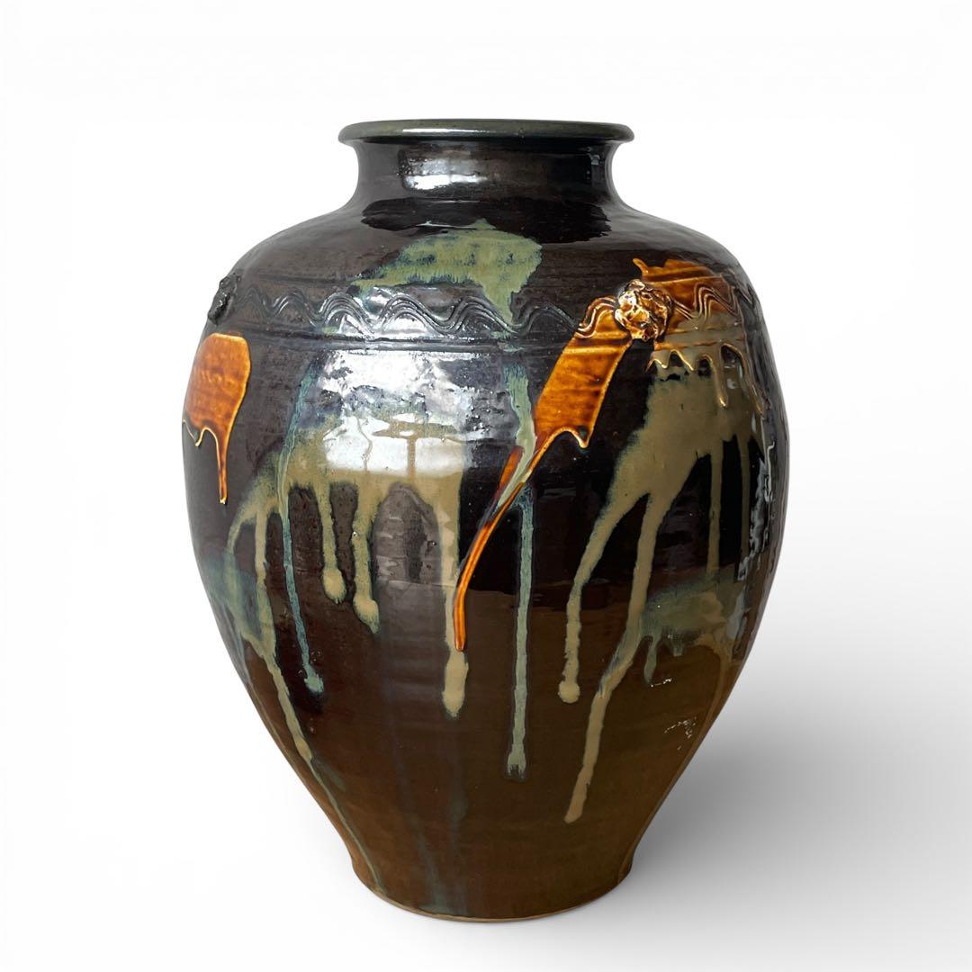 【古作】 小鹿田焼 大壺 検)民藝 バーナードリーチ 柳宗悦 ジャパンディ