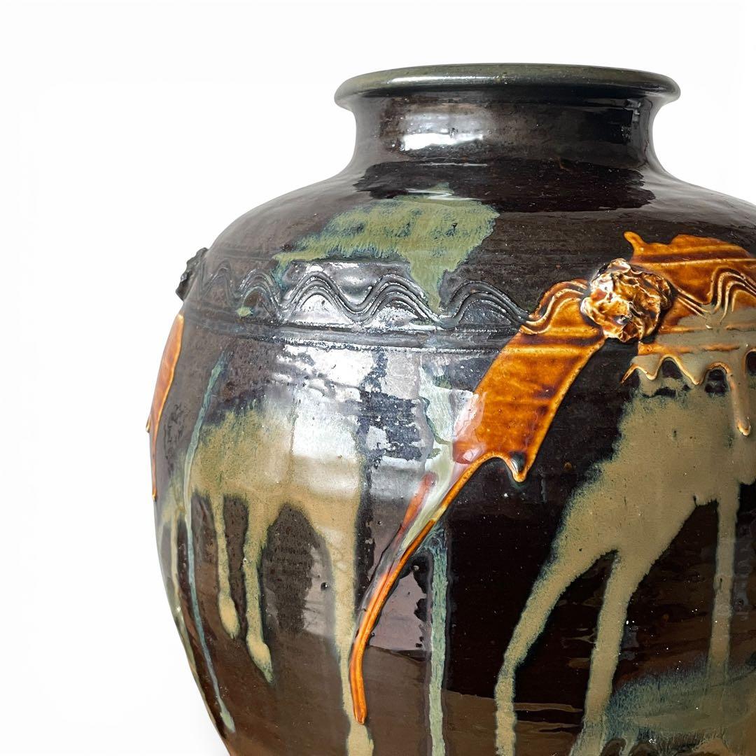 【古作】 小鹿田焼 大壺 検)民藝 バーナードリーチ 柳宗悦 ジャパンディ