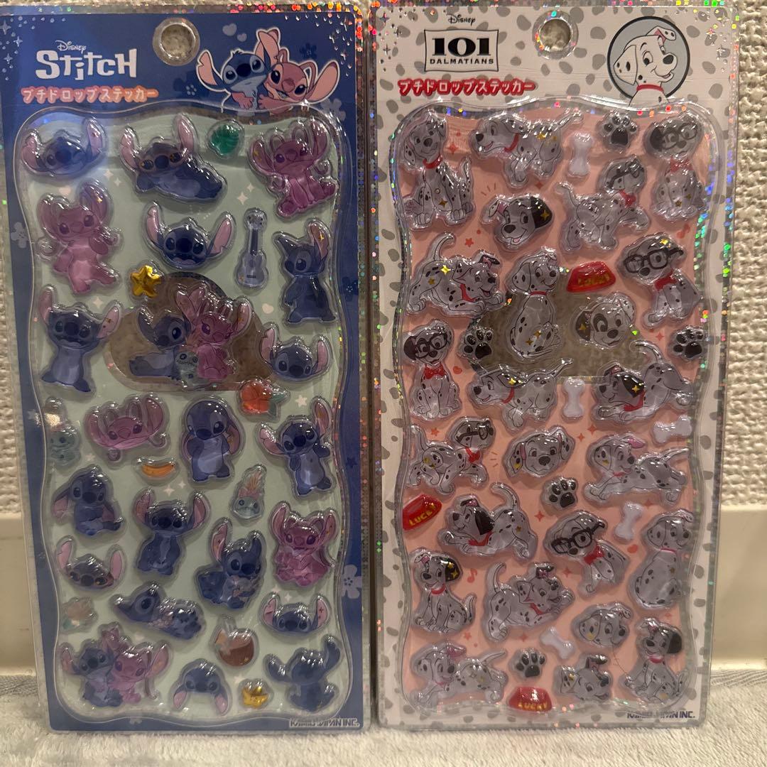 プチドロップステッカー　ディズニー　4点セット