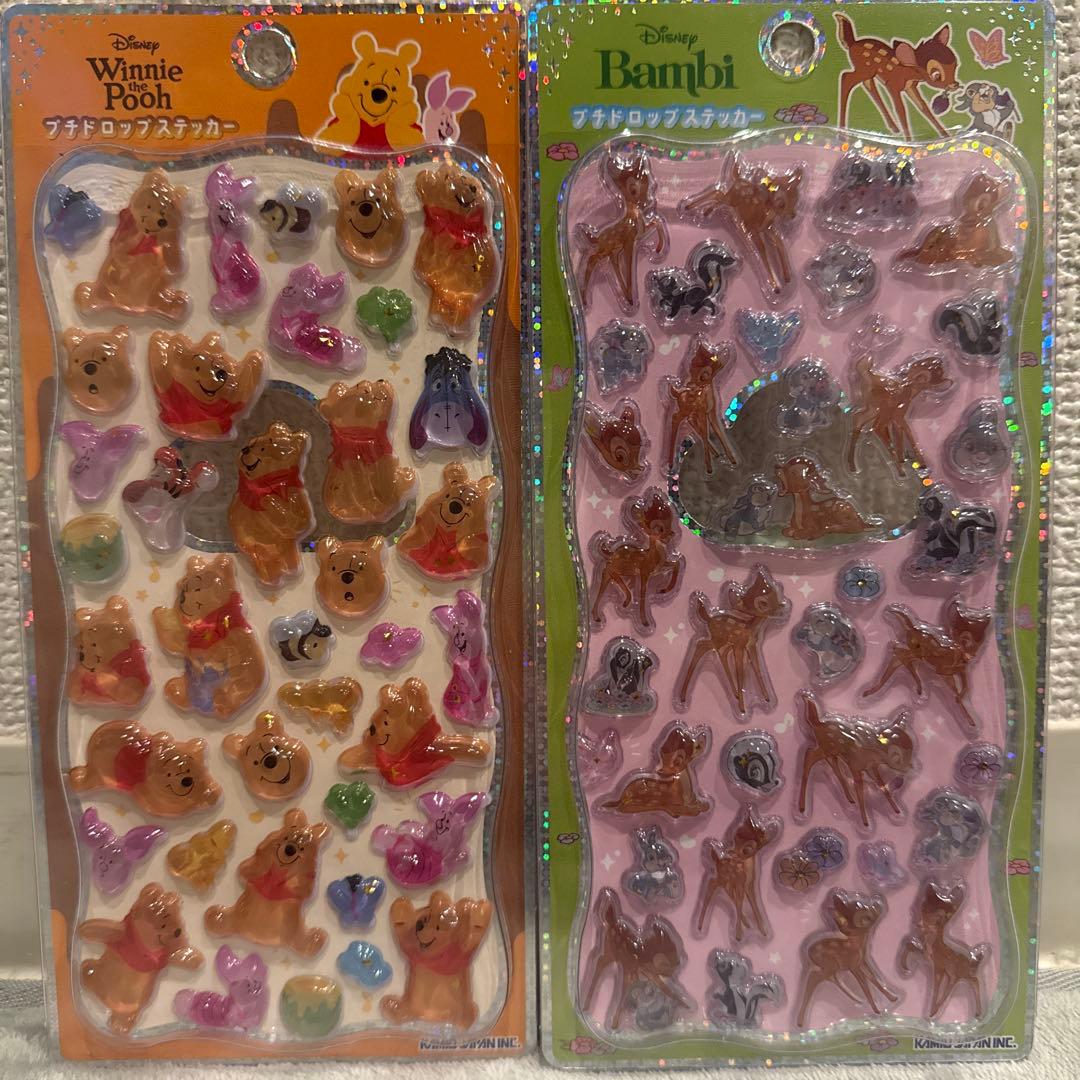 プチドロップステッカー　ディズニー　4点セット