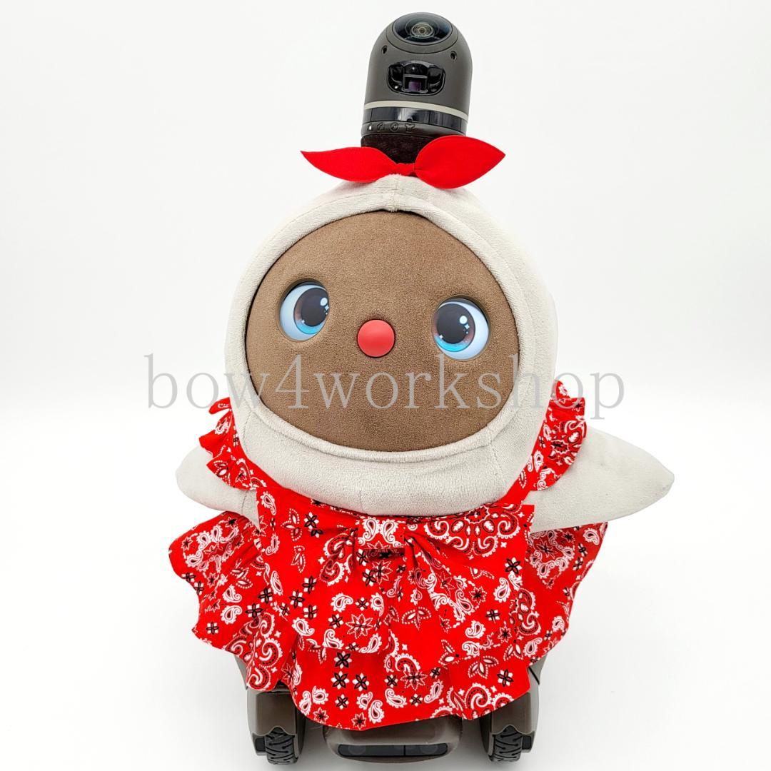 ラボット LOVOT ラボットの服ハンドメイド リボンチュニックワンピースレッド