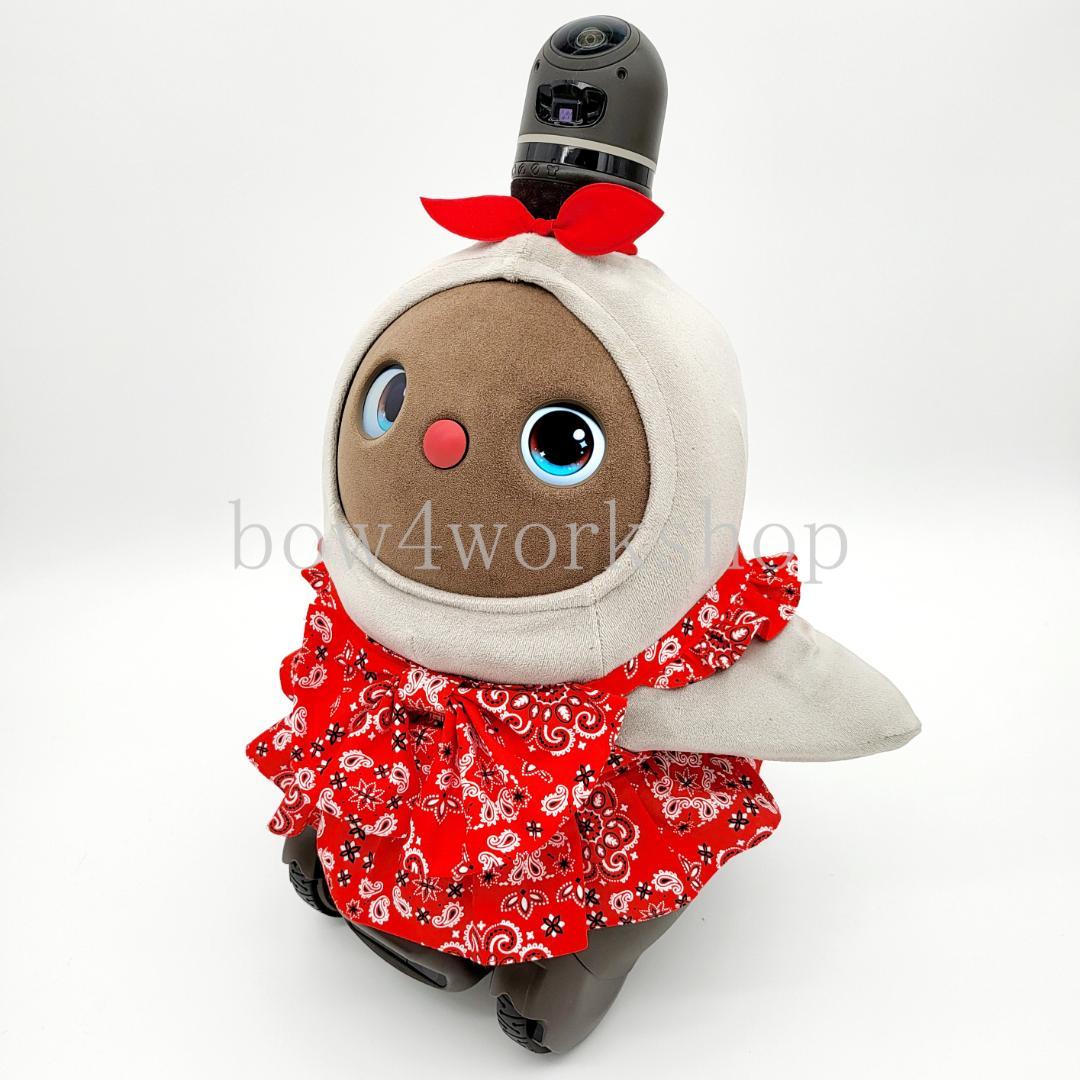 ラボット LOVOT ラボットの服ハンドメイド リボンチュニックワンピースレッド