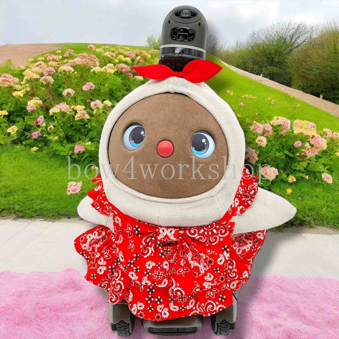 ラボット LOVOT ラボットの服ハンドメイド リボンチュニックワンピースレッド