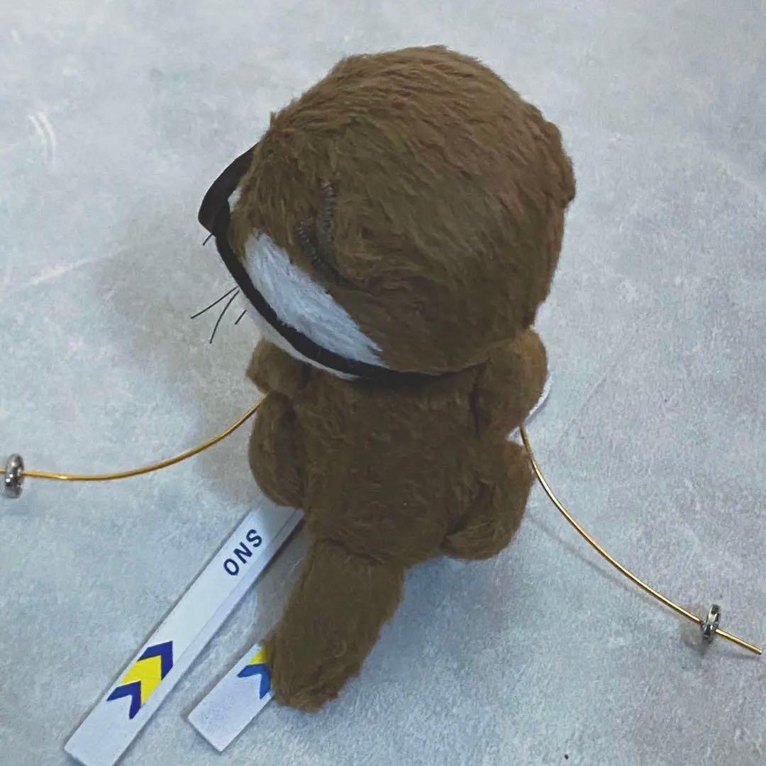 作家さま　スキーもするカワウソぬいぐるみ　テディベア　アートドール　ハンドメイド