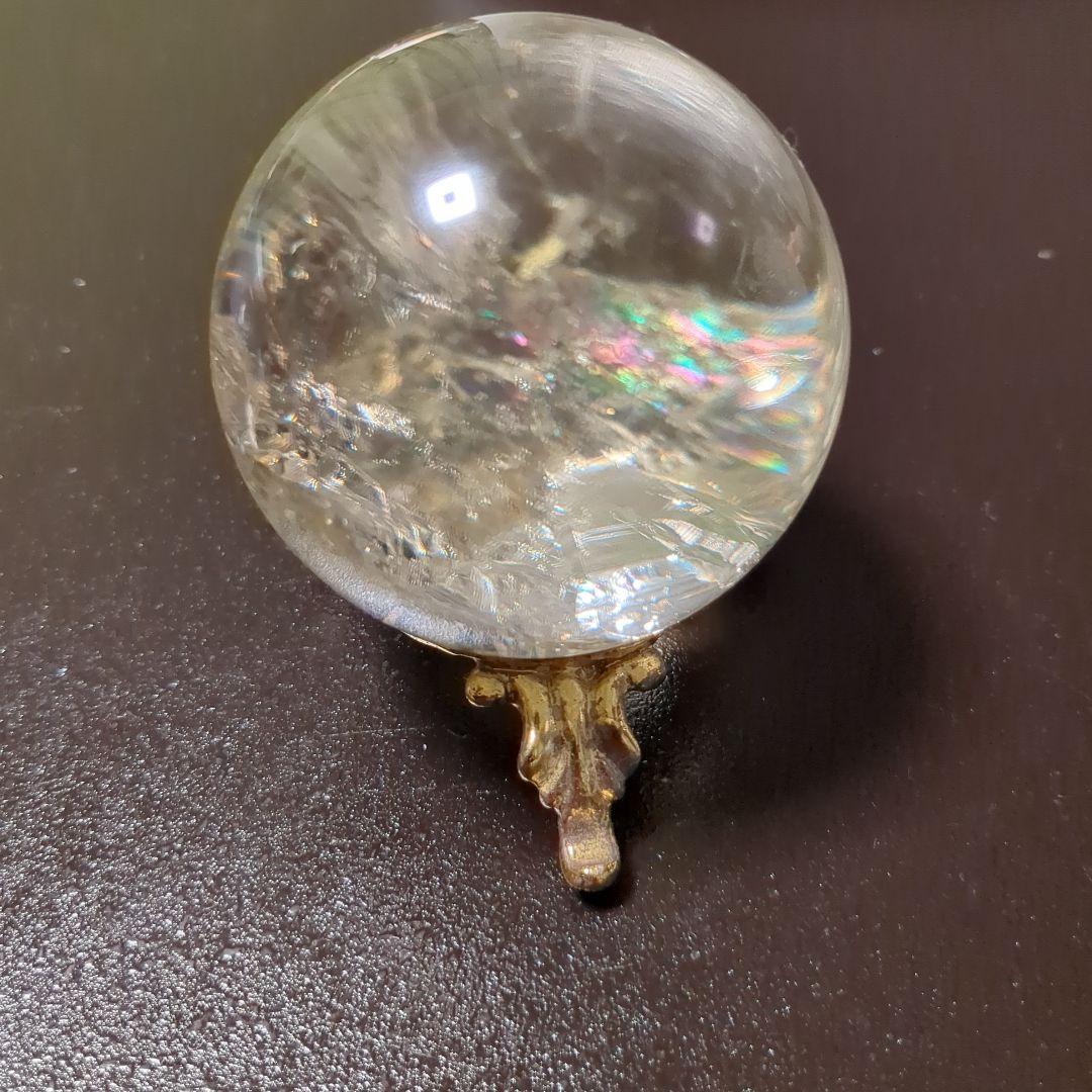 黄水晶・パワーストーン・シトリン・レインボー・天然石・直径約50mm・300g