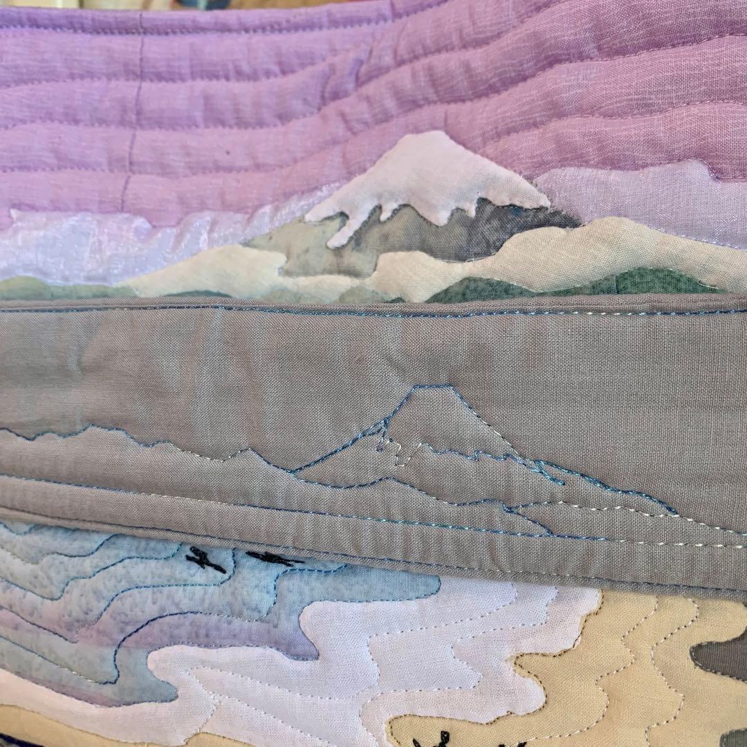 ハワイアンキルト　バッグ　湘南　富士山　オーダー
