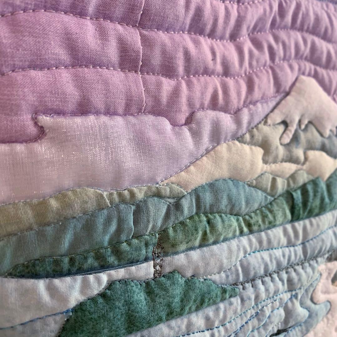 ハワイアンキルト　バッグ　湘南　富士山　オーダー