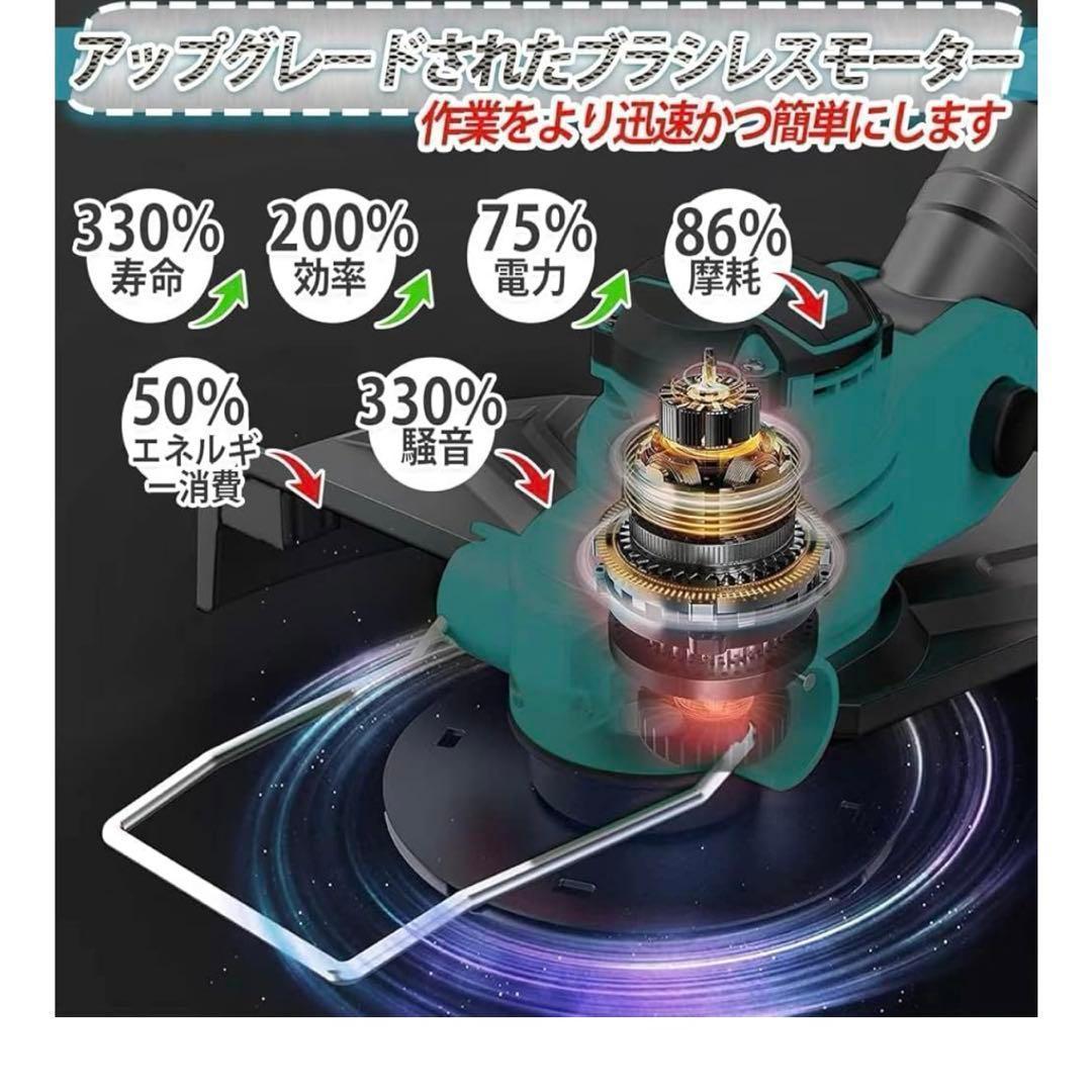 新品、草刈機◇充電式コードレス！ブラシレスモーター！バッテリー付き！庭の手入れ