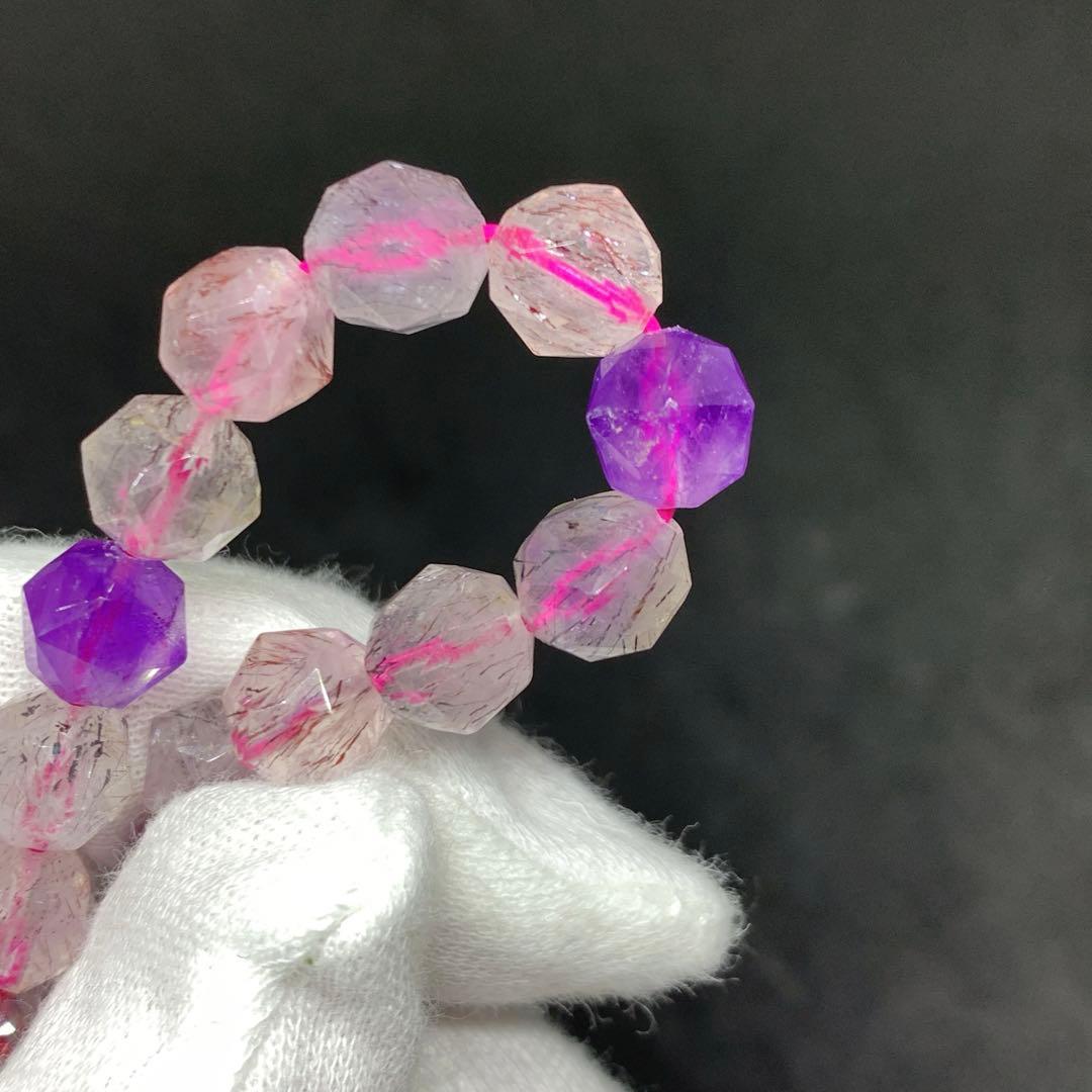 新品 天然 スターカット スーパーセブン 7mm ゲーサイト レピドクロサイト