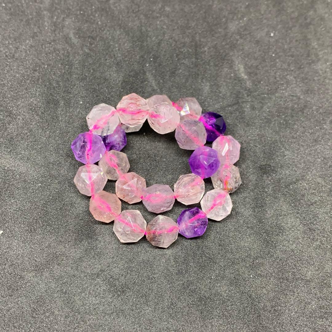 新品 天然 スターカット スーパーセブン 7mm ゲーサイト レピドクロサイト