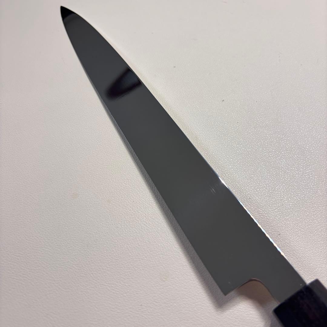 270mm 柳刃包丁 鏡面　黒檀八角柄 刺身包丁 「全鋼」 'ᐁ