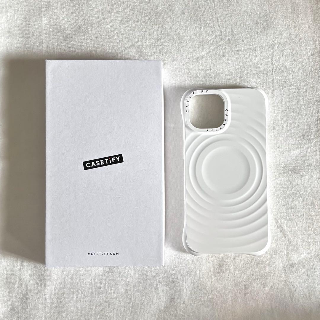 casetify iPhone15 ウェーブ シリコンケース ホワイト