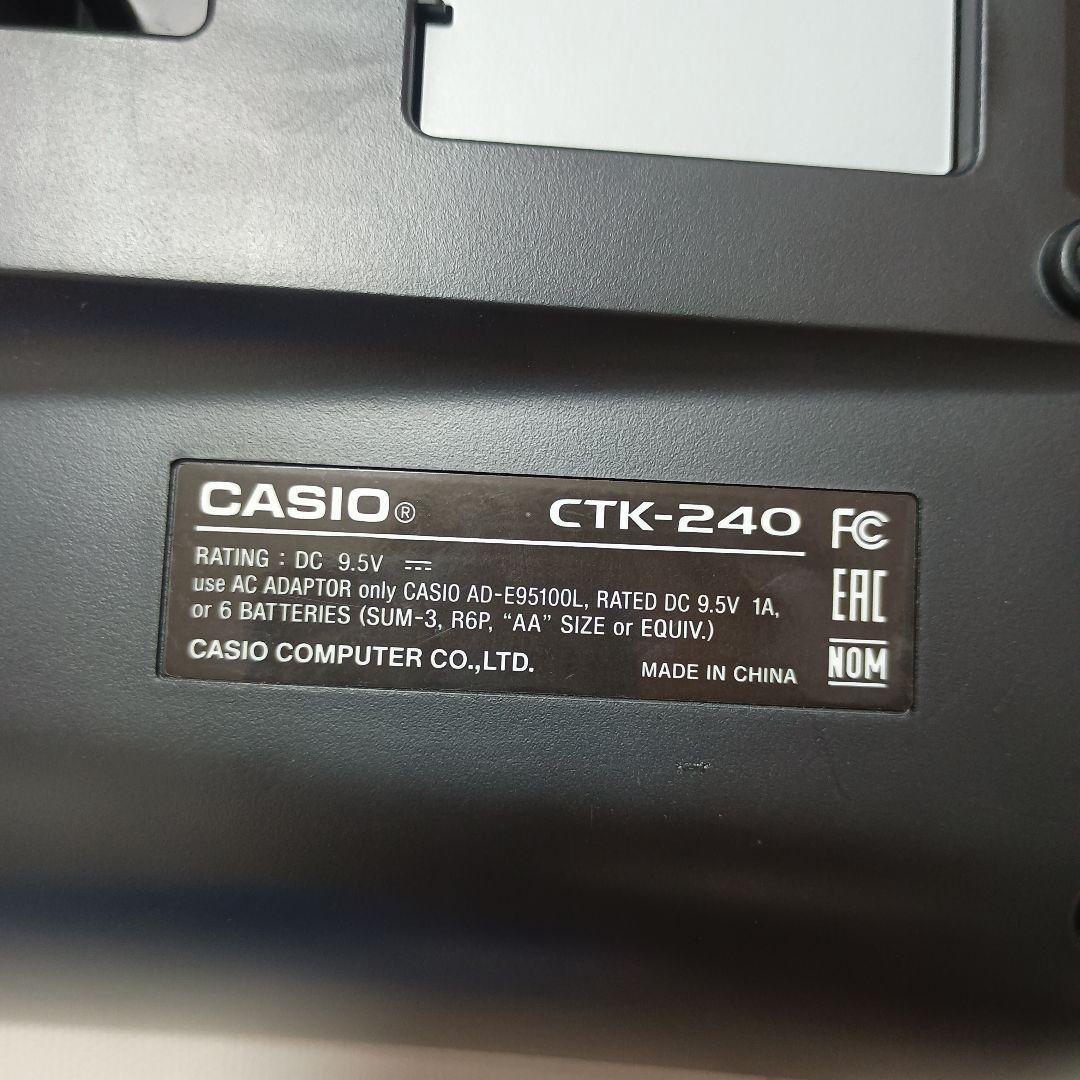 カシオCTK-240電子キーボード49鍵盤ブラック2023年製ピアノCASIO