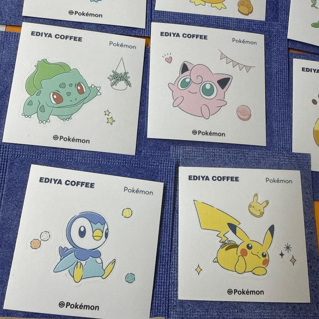 ポケモン ステッカー EDIYA コラボ シール 海外限定 非売品 8枚セット