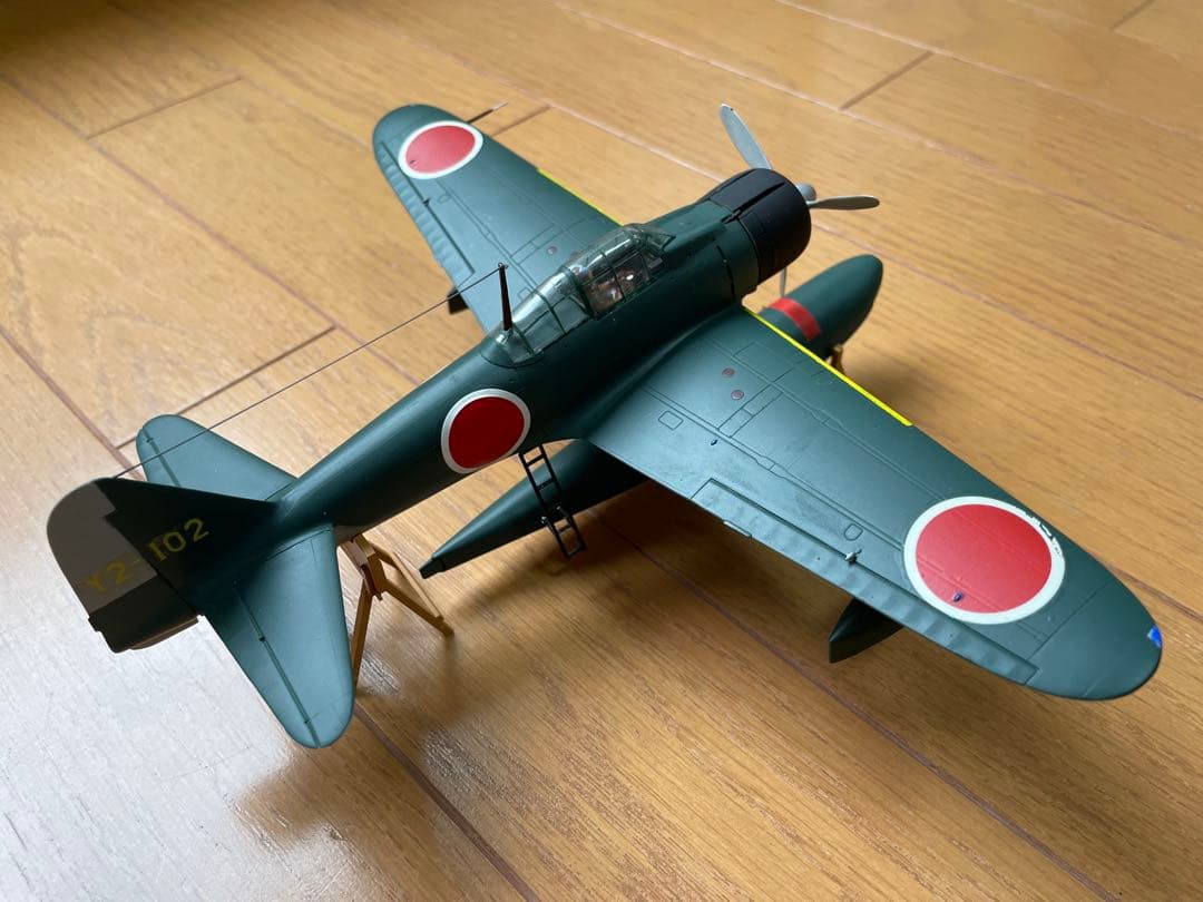 専用① タミヤ1/48 三菱二式水上戦闘機 零戦 戦闘機プラモデル完成品