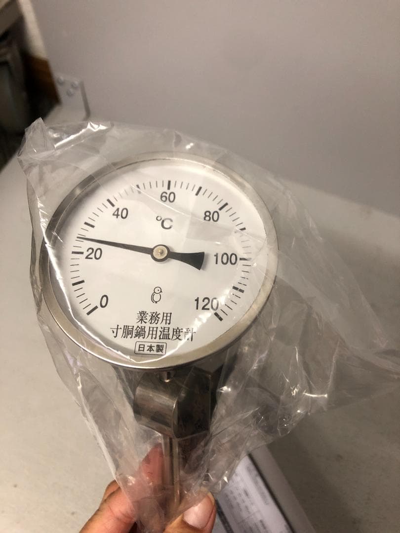 斜面式スライドホルダー付寸胴鍋用温度計　PYS-400　温度計