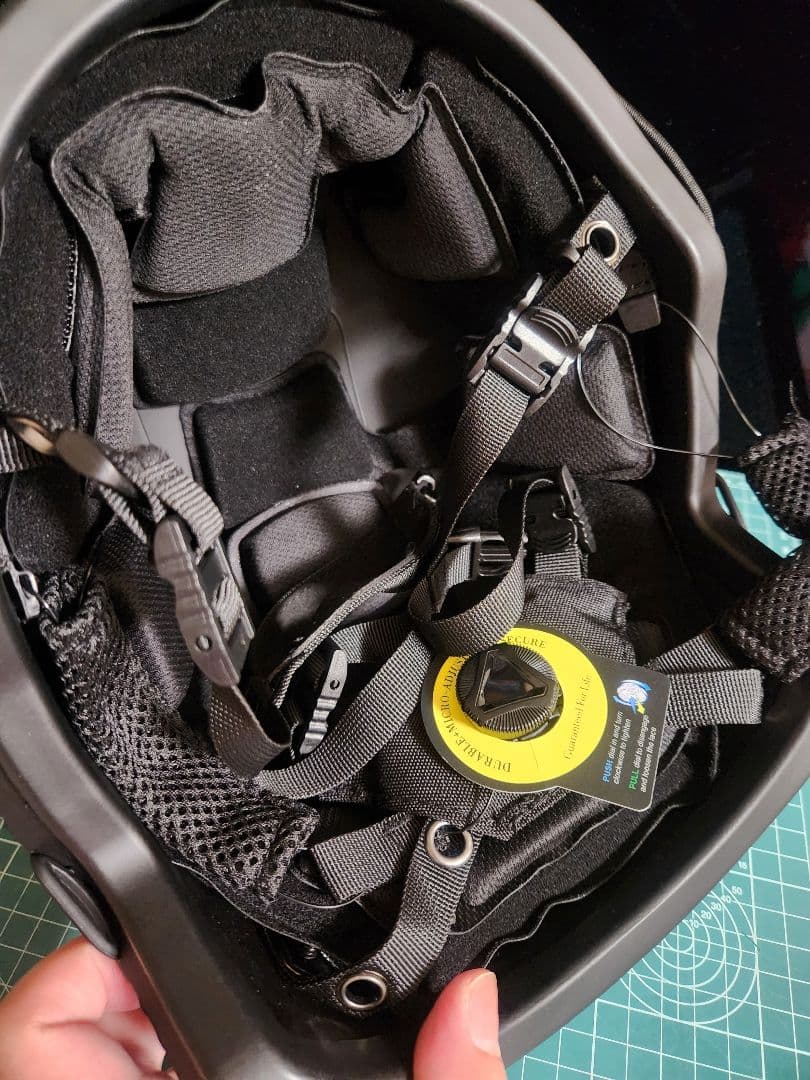 NIJ-Ⅲa実物防弾ヘルメット、55㎝～62㎝/BK、タクティカルヘルメット