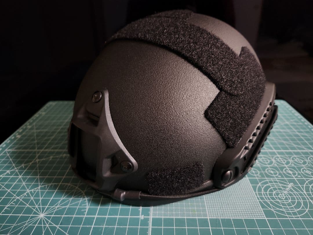 NIJ-Ⅲa実物防弾ヘルメット、55㎝～62㎝/BK、タクティカルヘルメット