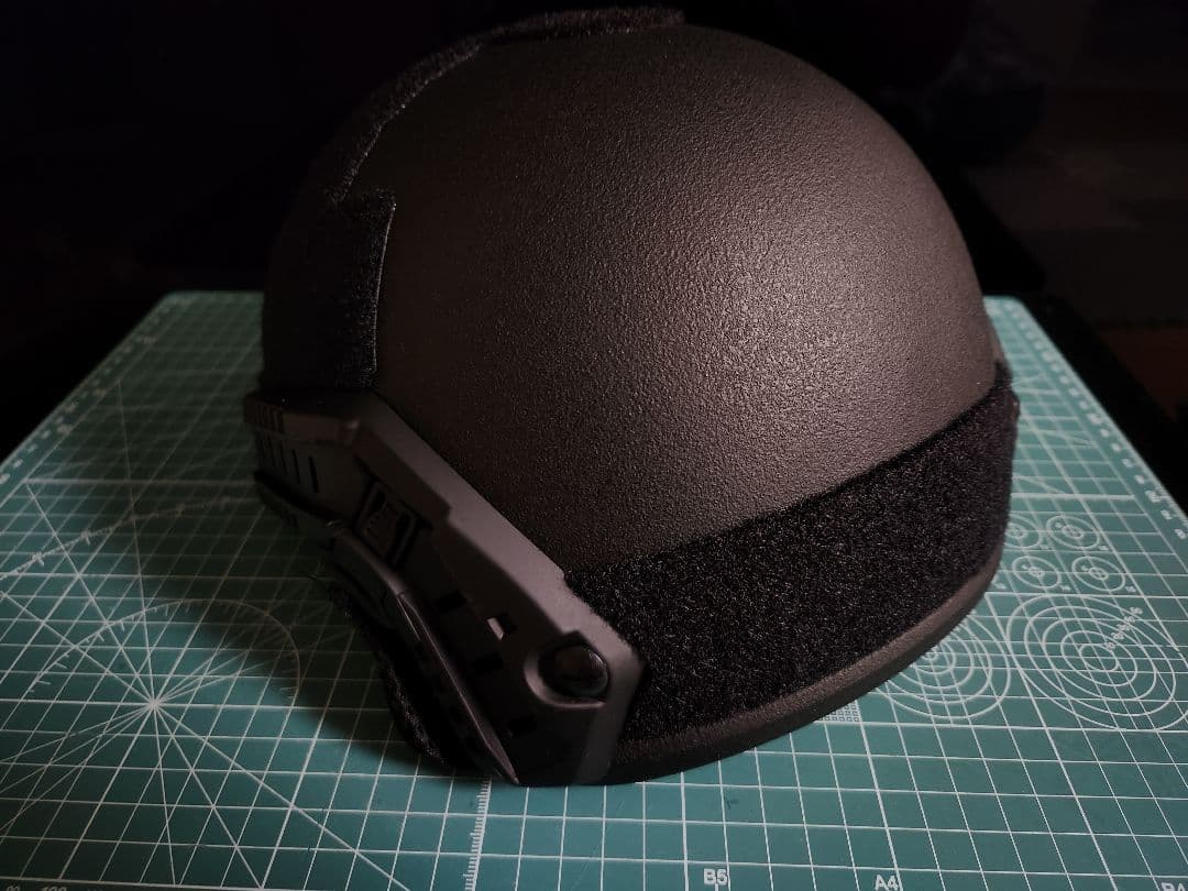 NIJ-Ⅲa実物防弾ヘルメット、55㎝～62㎝/BK、タクティカルヘルメット