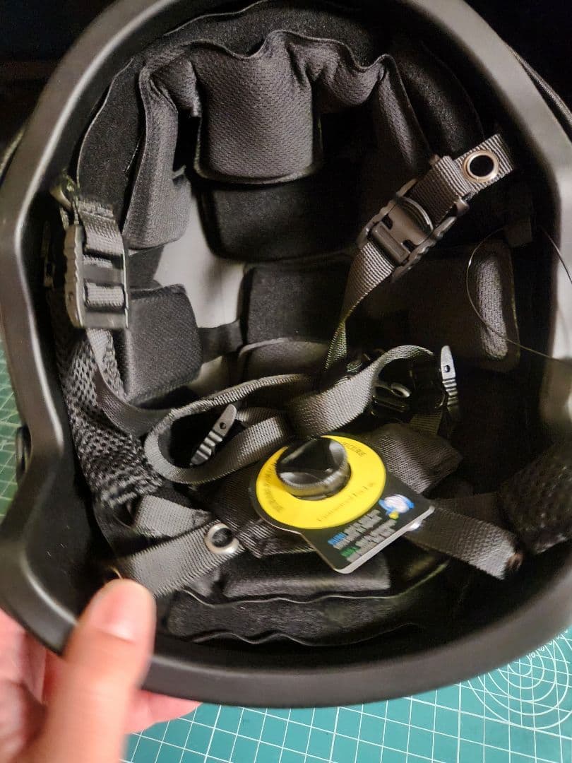 NIJ-Ⅲa実物防弾ヘルメット、55㎝～62㎝/BK、タクティカルヘルメット