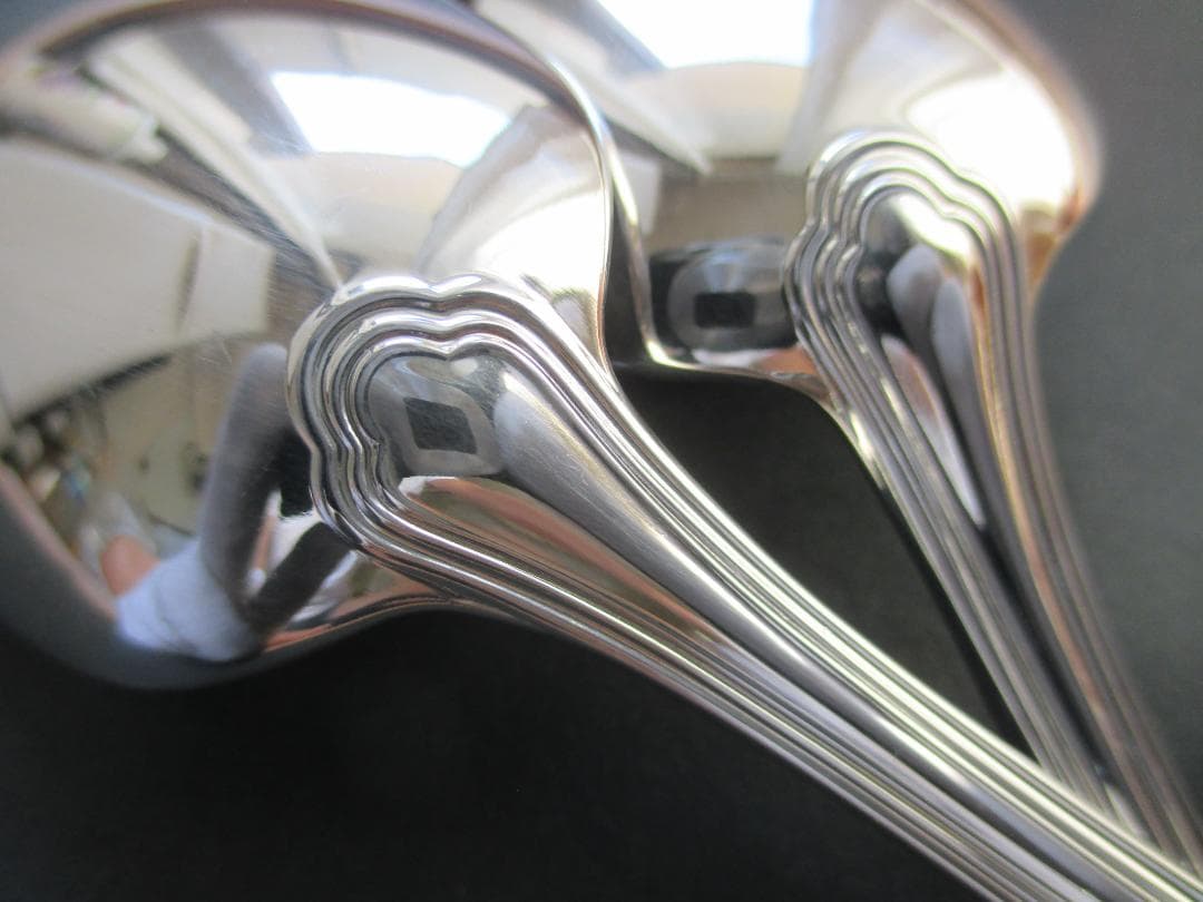 極美品☆仏蘭西高級銀器クリストフルシルバー　スタンダードスプーン２本スパトゥール