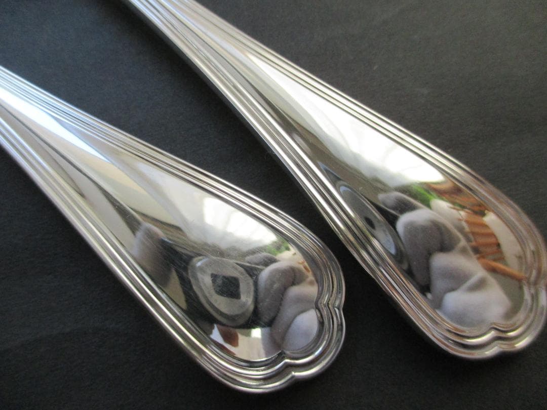 極美品☆仏蘭西高級銀器クリストフルシルバー　スタンダードスプーン２本スパトゥール