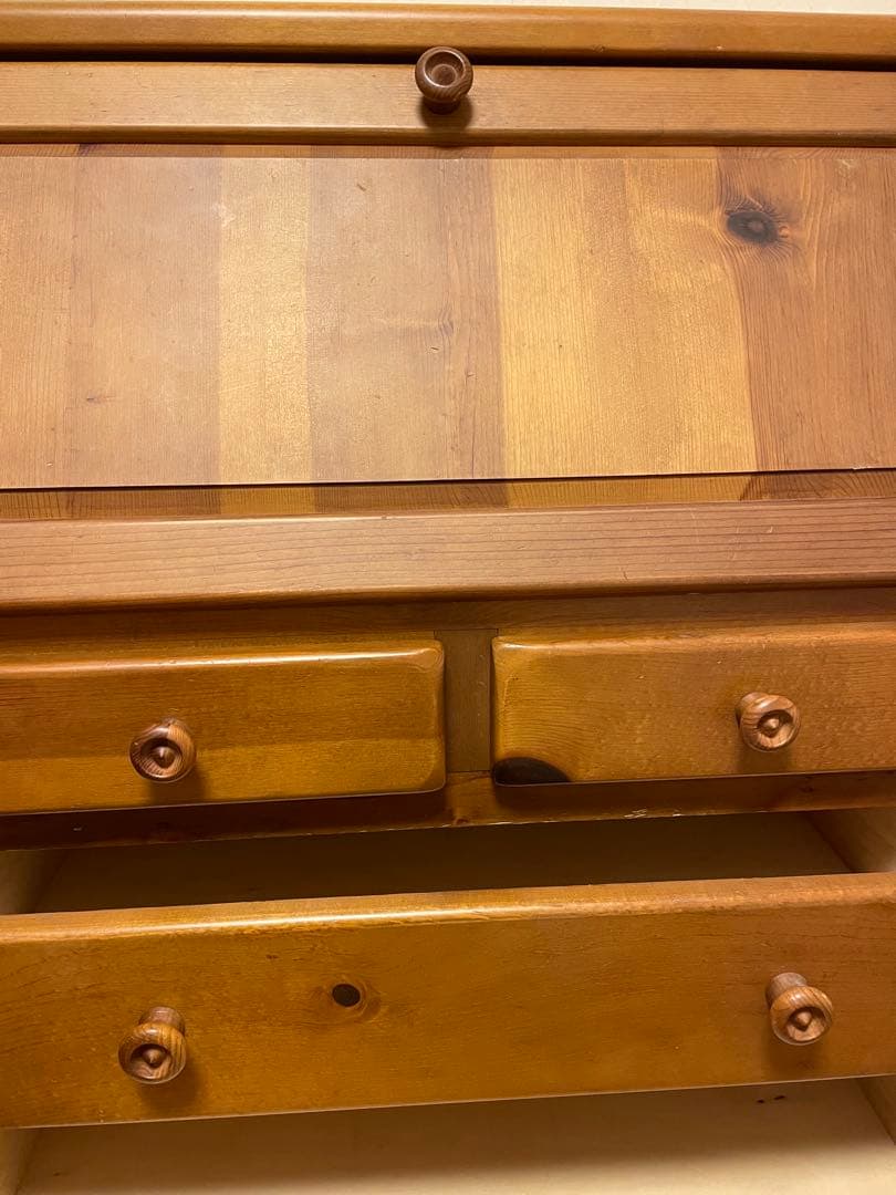 ★コスガ★木製ライティングビューロー 5引き出し