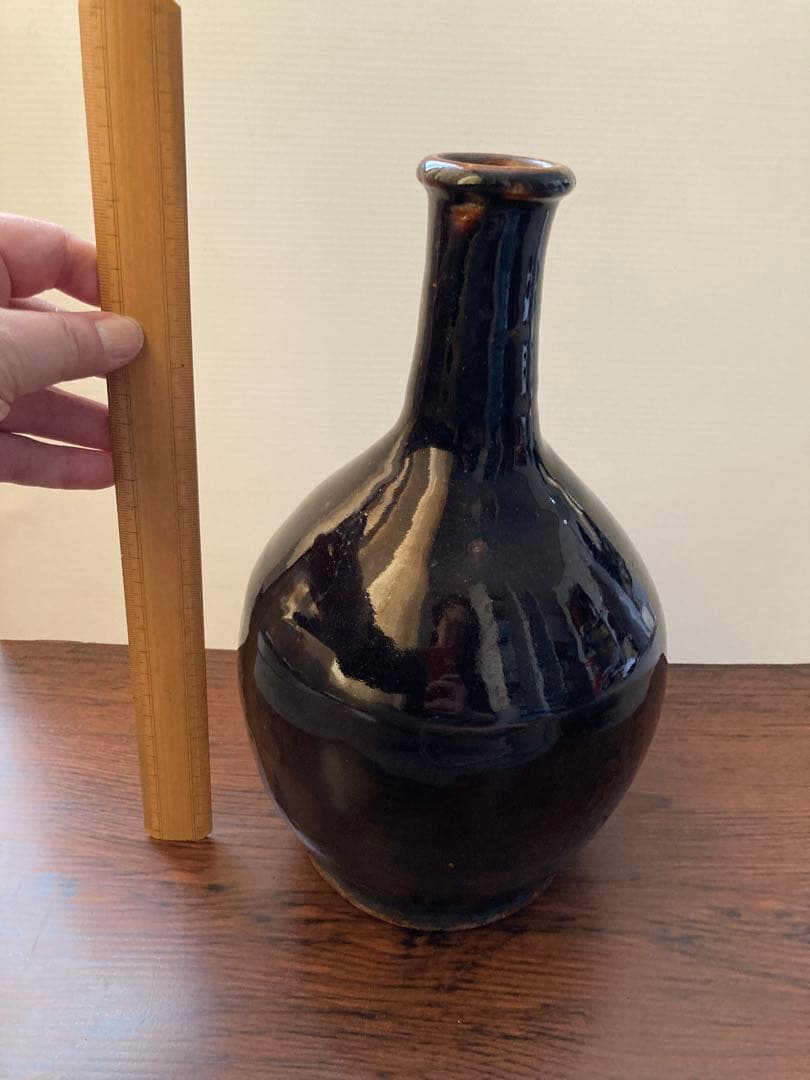 黒釉　徳利　花入れ　花瓶　約27センチ