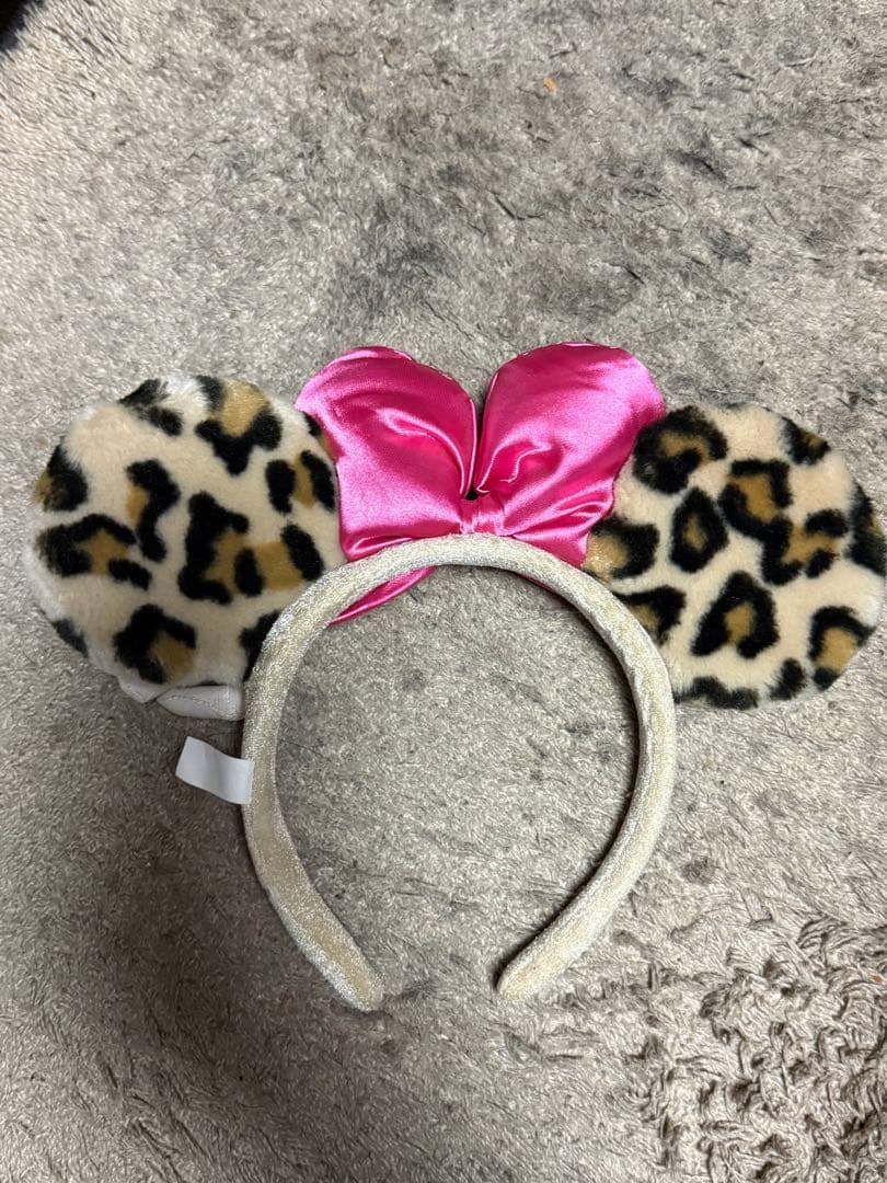 ミニーちゃん ヒョウ柄カチューシャ