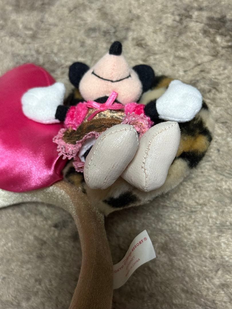 ミニーちゃん ヒョウ柄カチューシャ