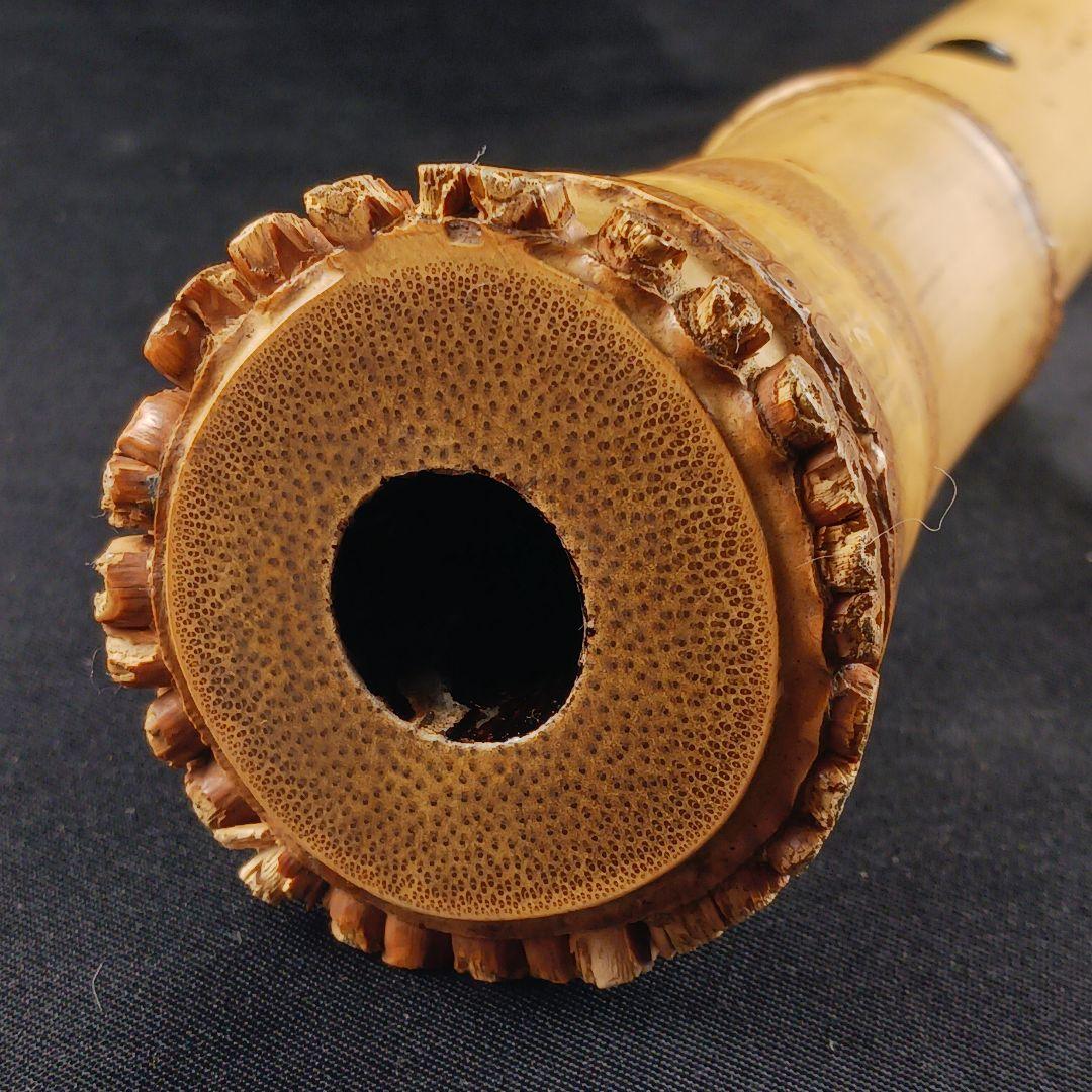 Y3110-4 琴古流 尺八 草野鈴風 全長55㎝ 竹製