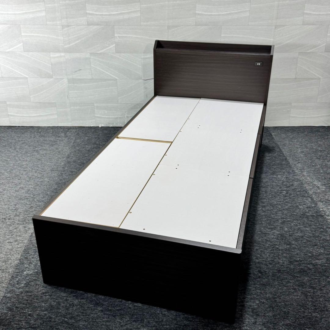 ニトリ シングル ベッドフレーム ジオチェスト 収納 格安 d5386