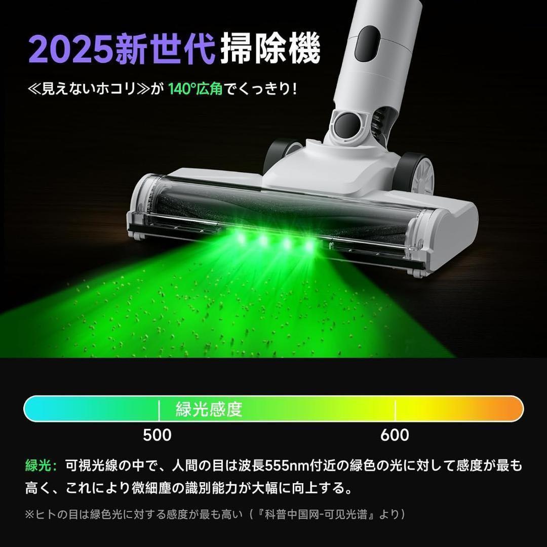掃除機 コードレス 58000Pa強力吸引　自立式　軽量　スティック　ハンディ