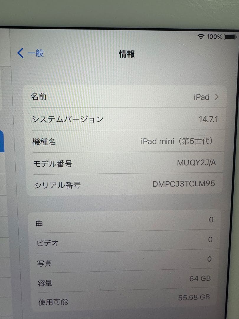 箱あり iPad mini 第5世代 64GBwifiモデル